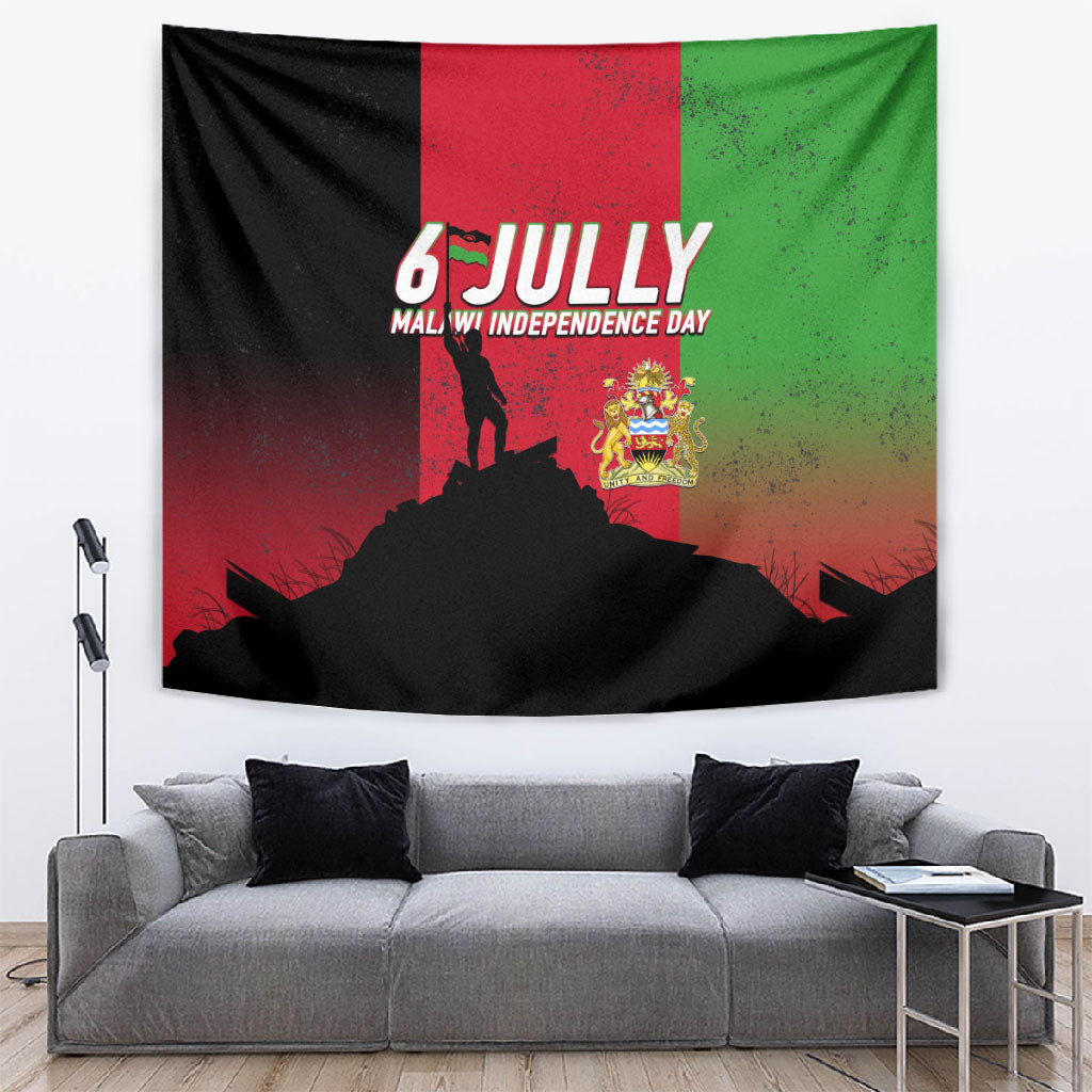 Malawi Independence Day 6 July Tapestry Malawian Flag Grunge Soldier