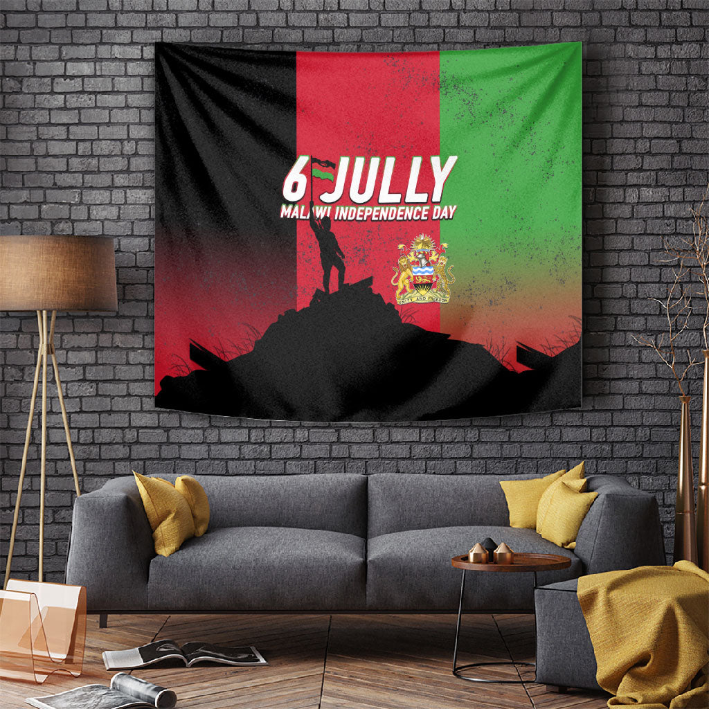 Malawi Independence Day 6 July Tapestry Malawian Flag Grunge Soldier