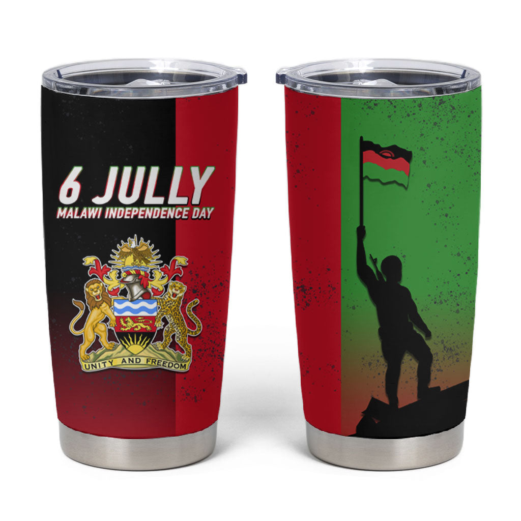 Malawi Independence Day 6 July Tumbler Cup Malawian Flag Grunge Soldier