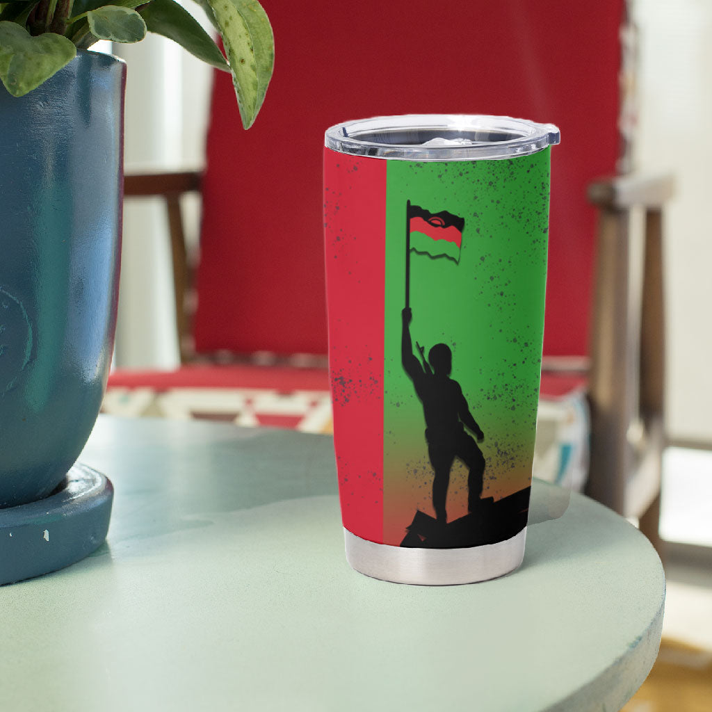 Malawi Independence Day 6 July Tumbler Cup Malawian Flag Grunge Soldier