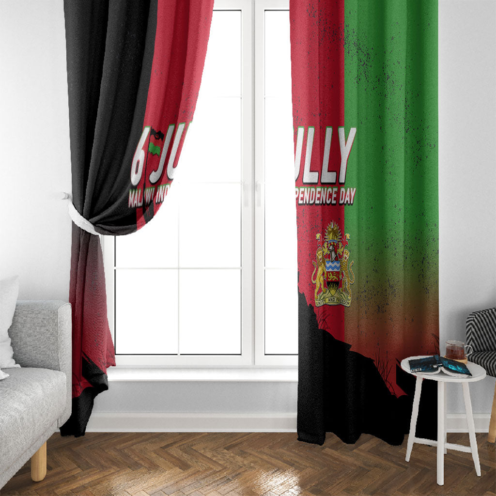 Malawi Independence Day 6 July Window Curtain Malawian Flag Grunge Soldier