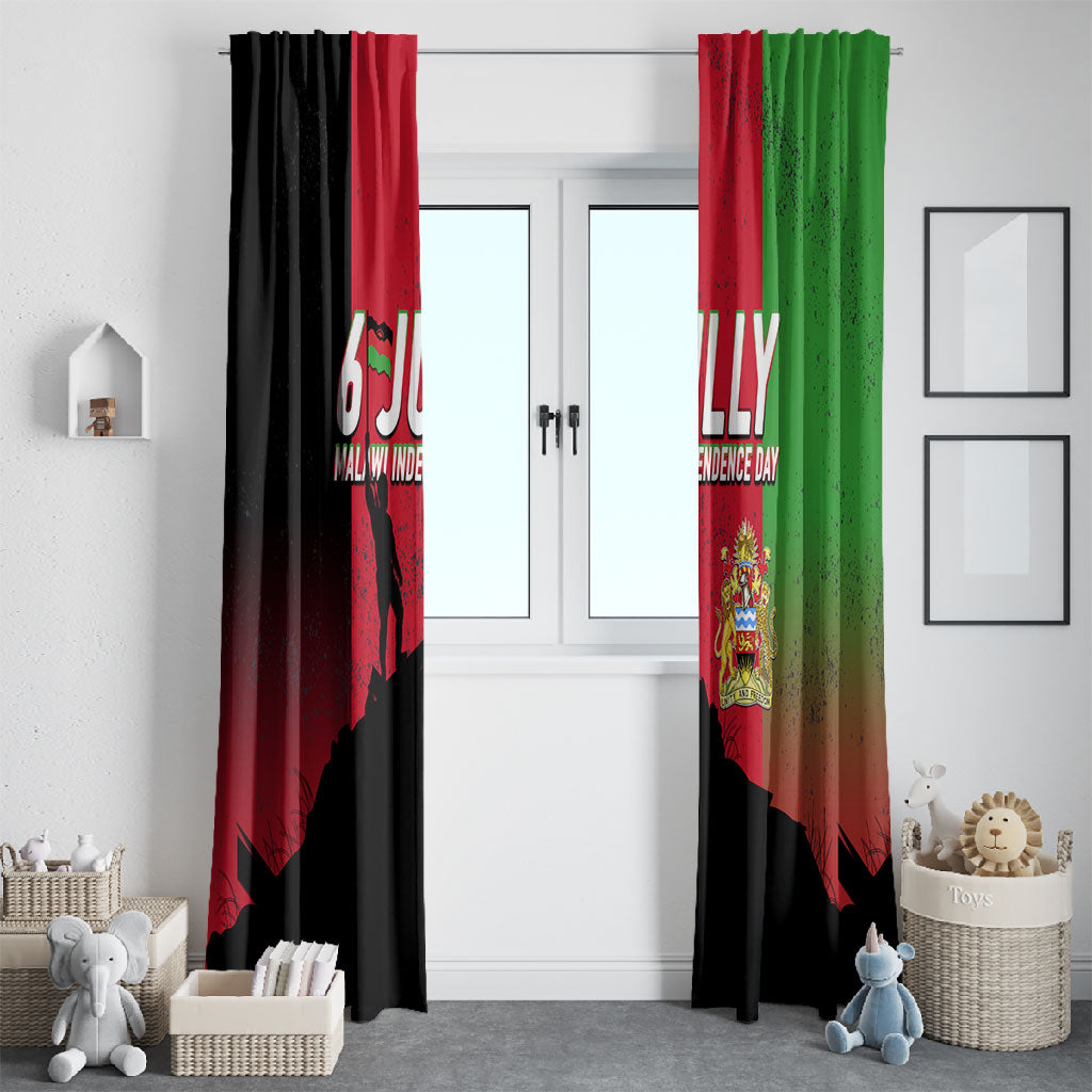 Malawi Independence Day 6 July Window Curtain Malawian Flag Grunge Soldier
