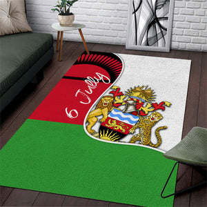 Malawi Independence Day 6 July Area Rug Malawian Coat Of Arms Flag Ribbon