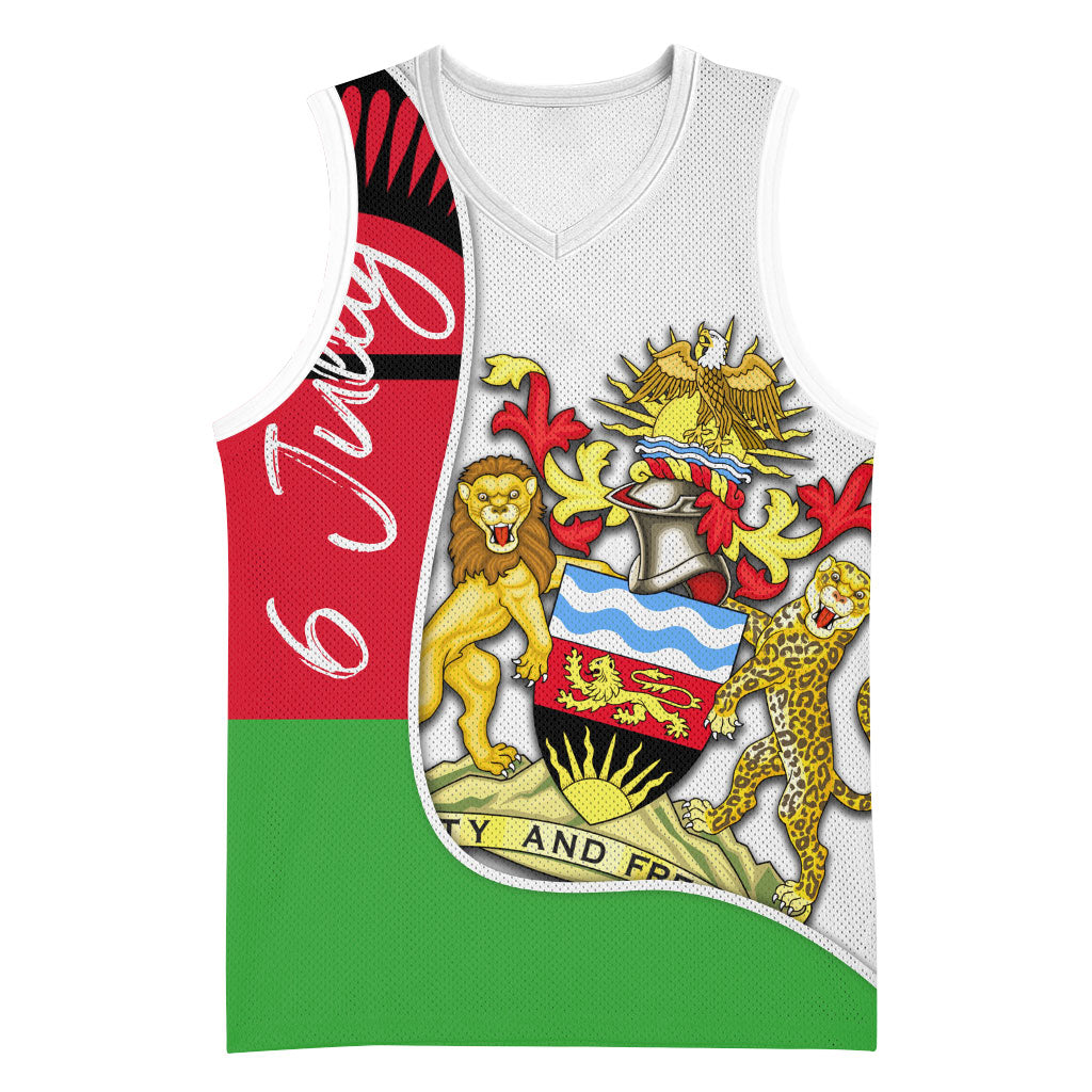 Malawi Independence Day 6 July Basketball Jersey Malawian Coat Of Arms Flag Ribbon