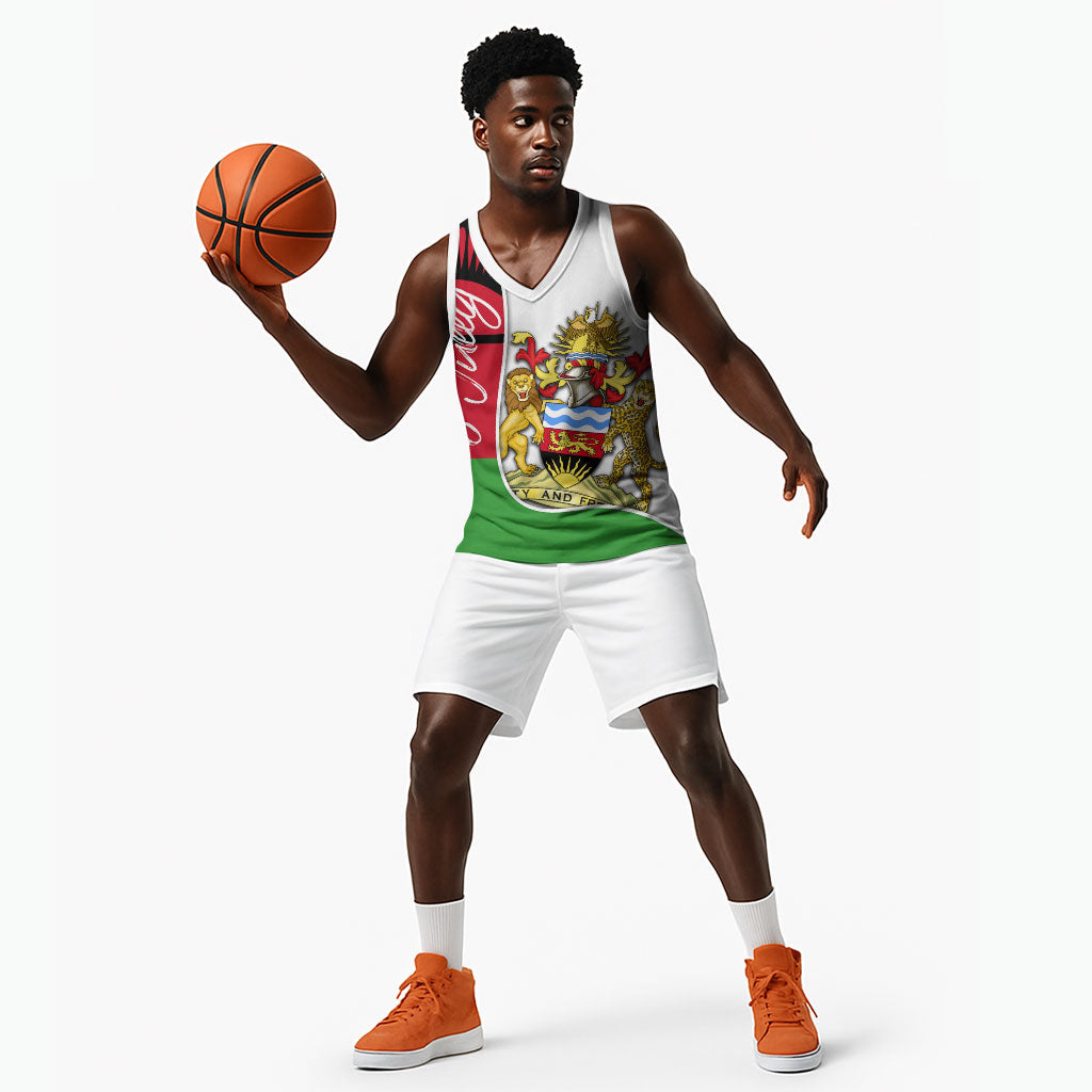 Malawi Independence Day 6 July Basketball Jersey Malawian Coat Of Arms Flag Ribbon