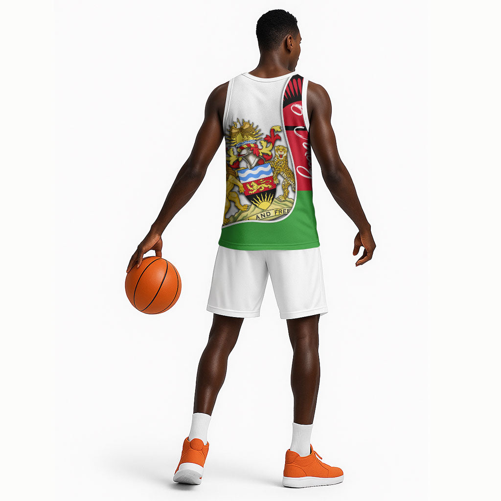 Malawi Independence Day 6 July Basketball Jersey Malawian Coat Of Arms Flag Ribbon