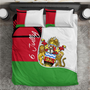 Malawi Independence Day 6 July Bedding Set Malawian Coat Of Arms Flag Ribbon
