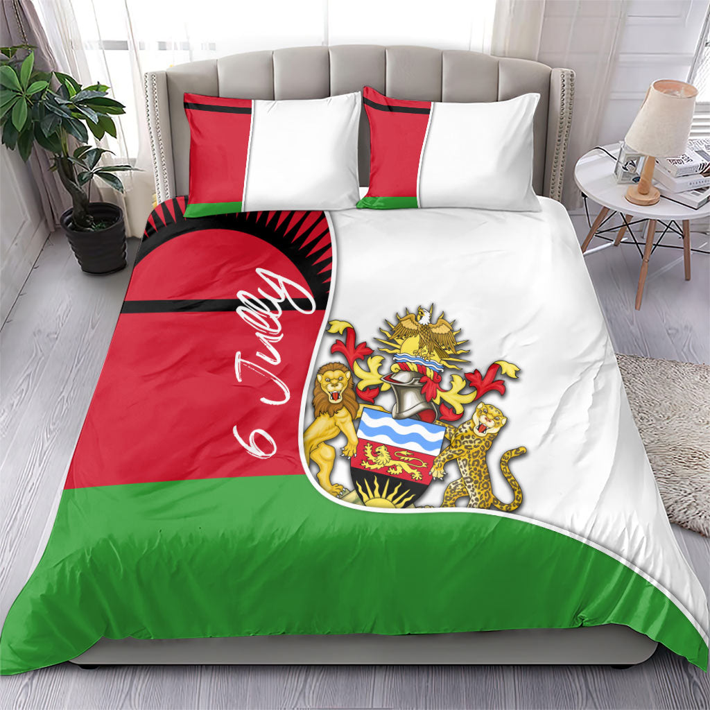 Malawi Independence Day 6 July Bedding Set Malawian Coat Of Arms Flag Ribbon