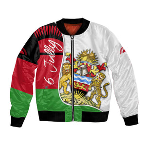 Malawi Independence Day 6 July Bomber Jacket Malawian Coat Of Arms Flag Ribbon