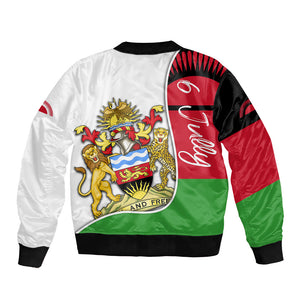 Malawi Independence Day 6 July Bomber Jacket Malawian Coat Of Arms Flag Ribbon