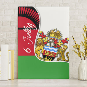 Malawi Independence Day 6 July Canvas Wall Art Malawian Coat Of Arms Flag Ribbon