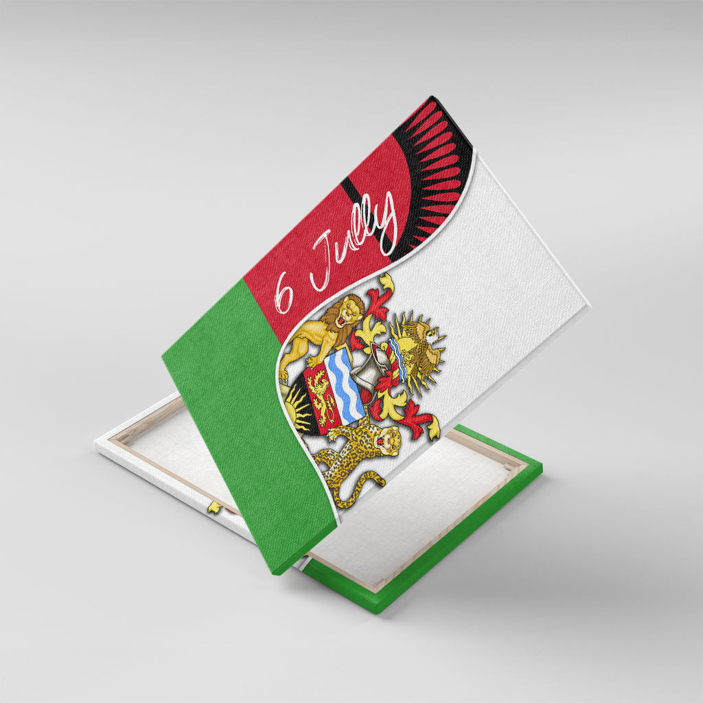 Malawi Independence Day 6 July Canvas Wall Art Malawian Coat Of Arms Flag Ribbon