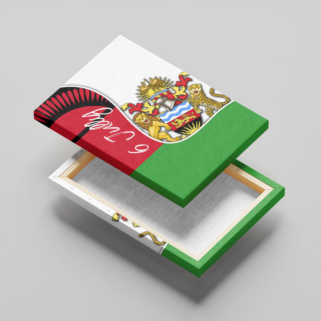 Malawi Independence Day 6 July Canvas Wall Art Malawian Coat Of Arms Flag Ribbon