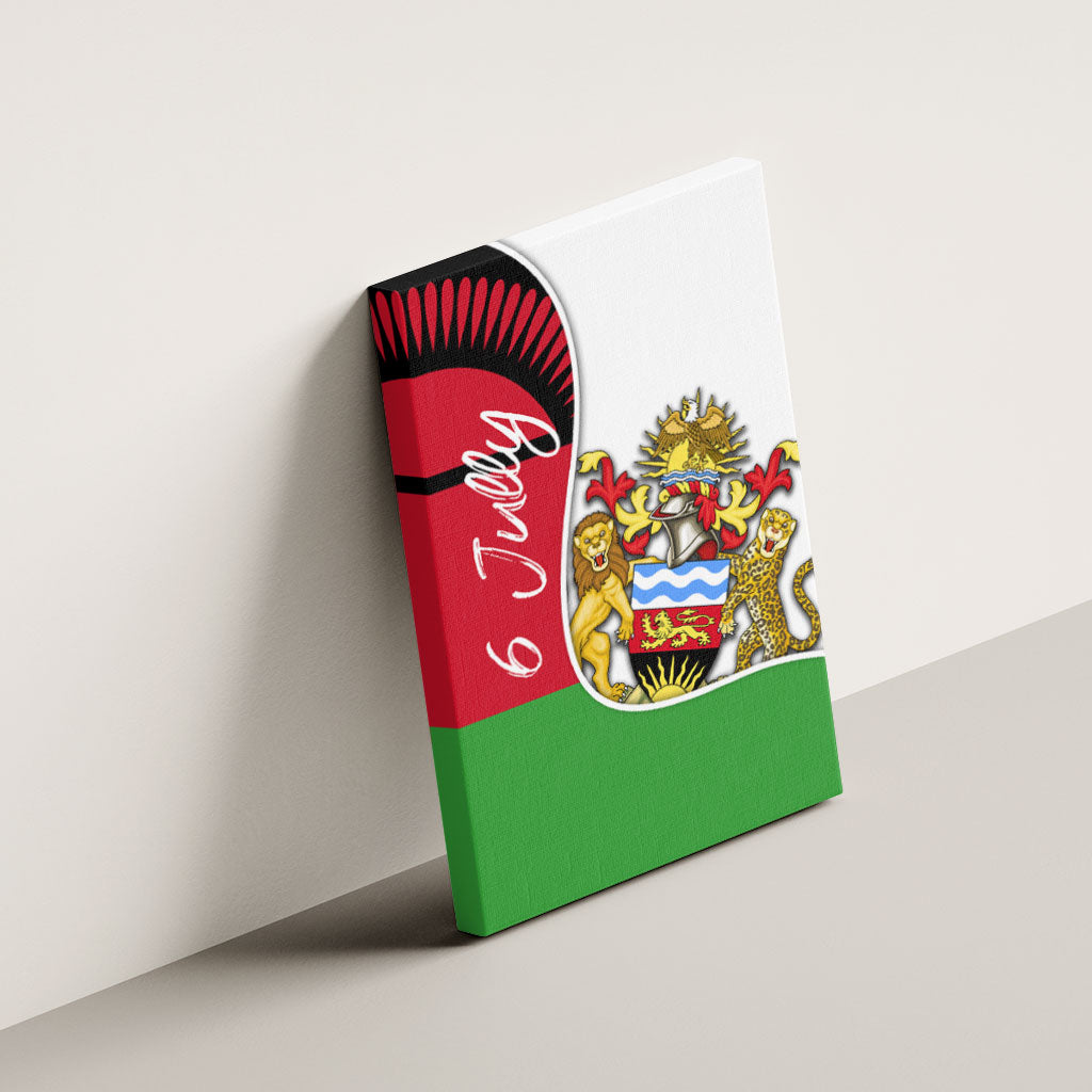 Malawi Independence Day 6 July Canvas Wall Art Malawian Coat Of Arms Flag Ribbon