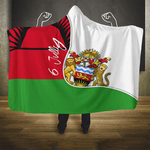Malawi Independence Day 6 July Hooded Blanket Malawian Coat Of Arms Flag Ribbon