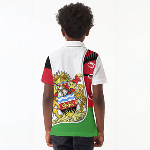 Malawi Independence Day 6 July Kid Polo Shirt Malawian Coat Of Arms Flag Ribbon