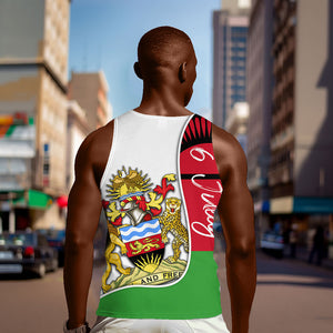 Malawi Independence Day 6 July Men Tank Top Malawian Coat Of Arms Flag Ribbon