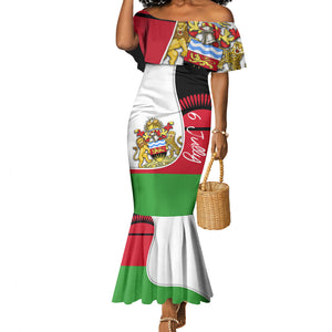 Malawi Independence Day 6 July Mermaid Dress Malawian Coat Of Arms Flag Ribbon