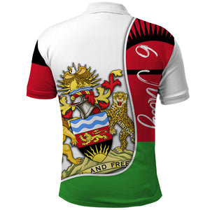 Malawi Independence Day 6 July Polo Shirt Malawian Coat Of Arms Flag Ribbon