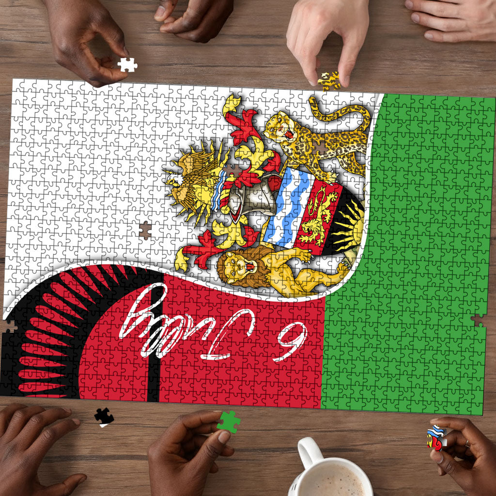 Malawi Independence Day 6 July Puzzle Malawian Coat Of Arms Flag Ribbon