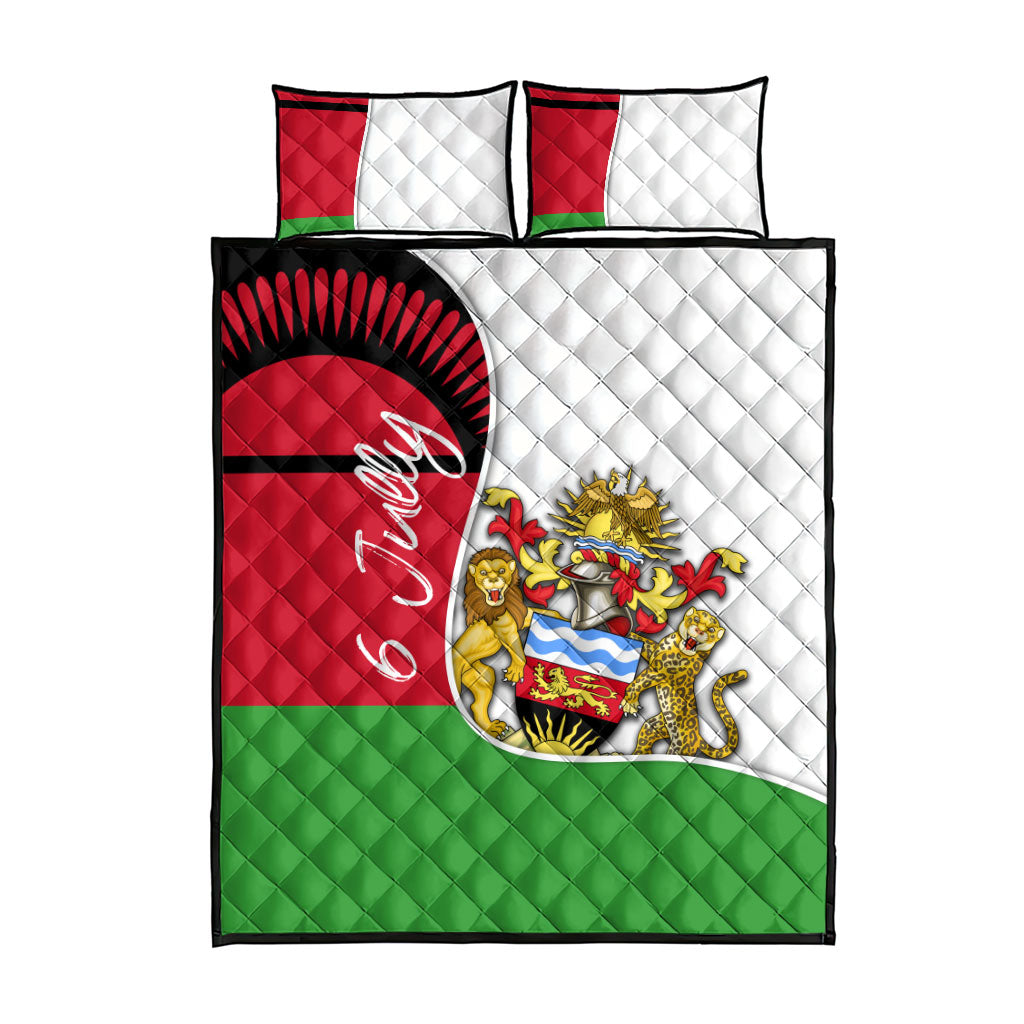 Malawi Independence Day 6 July Quilt Bed Set Malawian Coat Of Arms Flag Ribbon