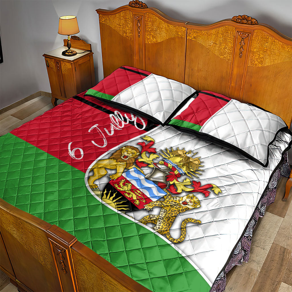 Malawi Independence Day 6 July Quilt Bed Set Malawian Coat Of Arms Flag Ribbon