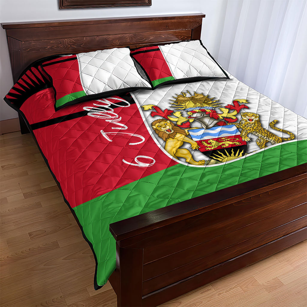 Malawi Independence Day 6 July Quilt Bed Set Malawian Coat Of Arms Flag Ribbon