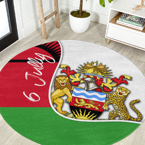 Malawi Independence Day 6 July Round Carpet Malawian Coat Of Arms Flag Ribbon