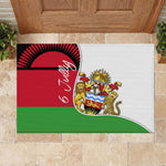 Malawi Independence Day 6 July Rubber Doormat Malawian Coat Of Arms Flag Ribbon