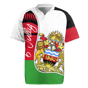 Malawi Independence Day 6 July Rugby Jersey Malawian Coat Of Arms Flag Ribbon