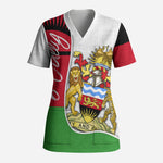 Malawi Independence Day 6 July Scrub Top Malawian Coat Of Arms Flag Ribbon