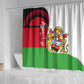 Malawi Independence Day 6 July Shower Curtain Malawian Coat Of Arms Flag Ribbon