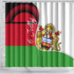 Malawi Independence Day 6 July Shower Curtain Malawian Coat Of Arms Flag Ribbon