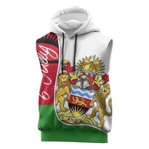Malawi Independence Day 6 July Sleeveless Hoodie Malawian Coat Of Arms Flag Ribbon