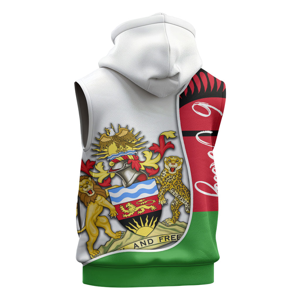 Malawi Independence Day 6 July Sleeveless Hoodie Malawian Coat Of Arms Flag Ribbon