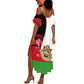 Malawi Independence Day 6 July Summer Maxi Dress Malawian Coat Of Arms Flag Ribbon