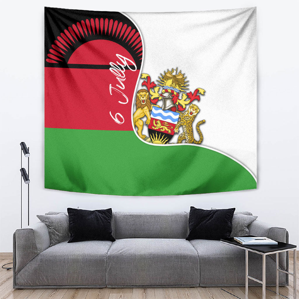 Malawi Independence Day 6 July Tapestry Malawian Coat Of Arms Flag Ribbon