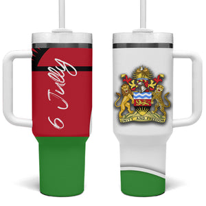 Malawi Independence Day 6 July Tumbler With Handle Malawian Coat Of Arms Flag Ribbon
