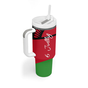 Malawi Independence Day 6 July Tumbler With Handle Malawian Coat Of Arms Flag Ribbon