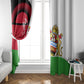 Malawi Independence Day 6 July Window Curtain Malawian Coat Of Arms Flag Ribbon