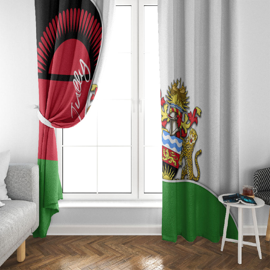 Malawi Independence Day 6 July Window Curtain Malawian Coat Of Arms Flag Ribbon
