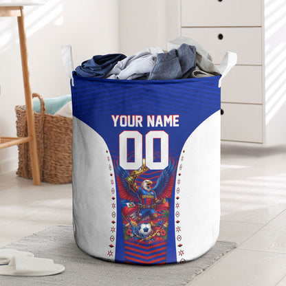 Personalized Haiti Football Eagle Champions Laundry Basket Les Grenadiers Soccer Trophy 2026 Heritage Flag