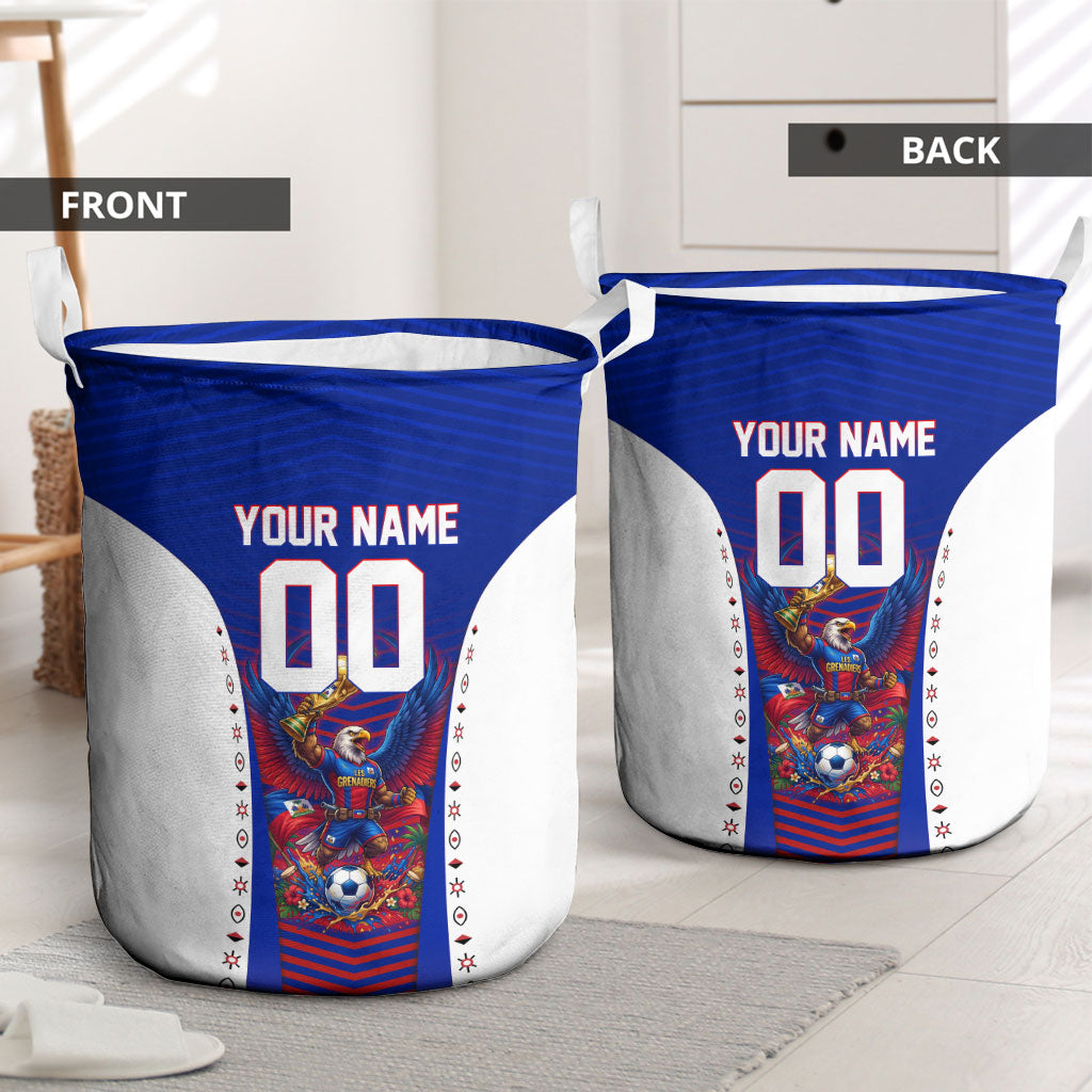 Personalized Haiti Football Eagle Champions Laundry Basket Les Grenadiers Soccer Trophy 2026 Heritage Flag
