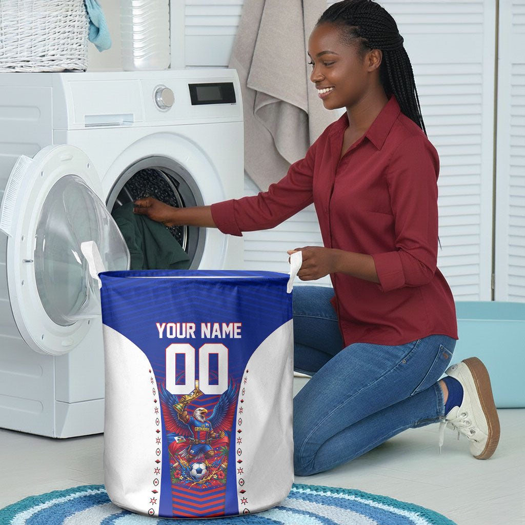Personalized Haiti Football Eagle Champions Laundry Basket Les Grenadiers Soccer Trophy 2026 Heritage Flag