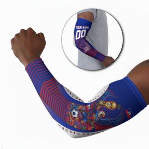 Personalized Haiti Football Eagle Champions Arm Sleeves Les Grenadiers Soccer Trophy 2026 Heritage Flag