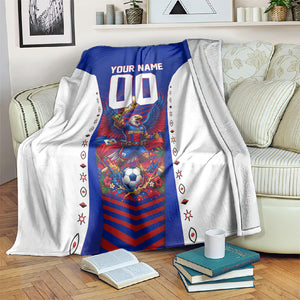 Personalized Haiti Football Eagle Champions Blanket Les Grenadiers Soccer Trophy 2026 Heritage Flag