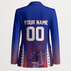 Personalized Haiti Football Eagle Champions Blazer Les Grenadiers Soccer Trophy 2026 Heritage Flag