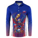 Personalized Haiti Football Eagle Champions Button Sweatshirt Les Grenadiers Soccer Trophy 2026 Heritage Flag