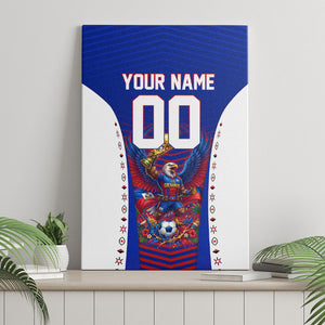 Personalized Haiti Football Eagle Champions Canvas Wall Art Les Grenadiers Soccer Trophy 2026 Heritage Flag