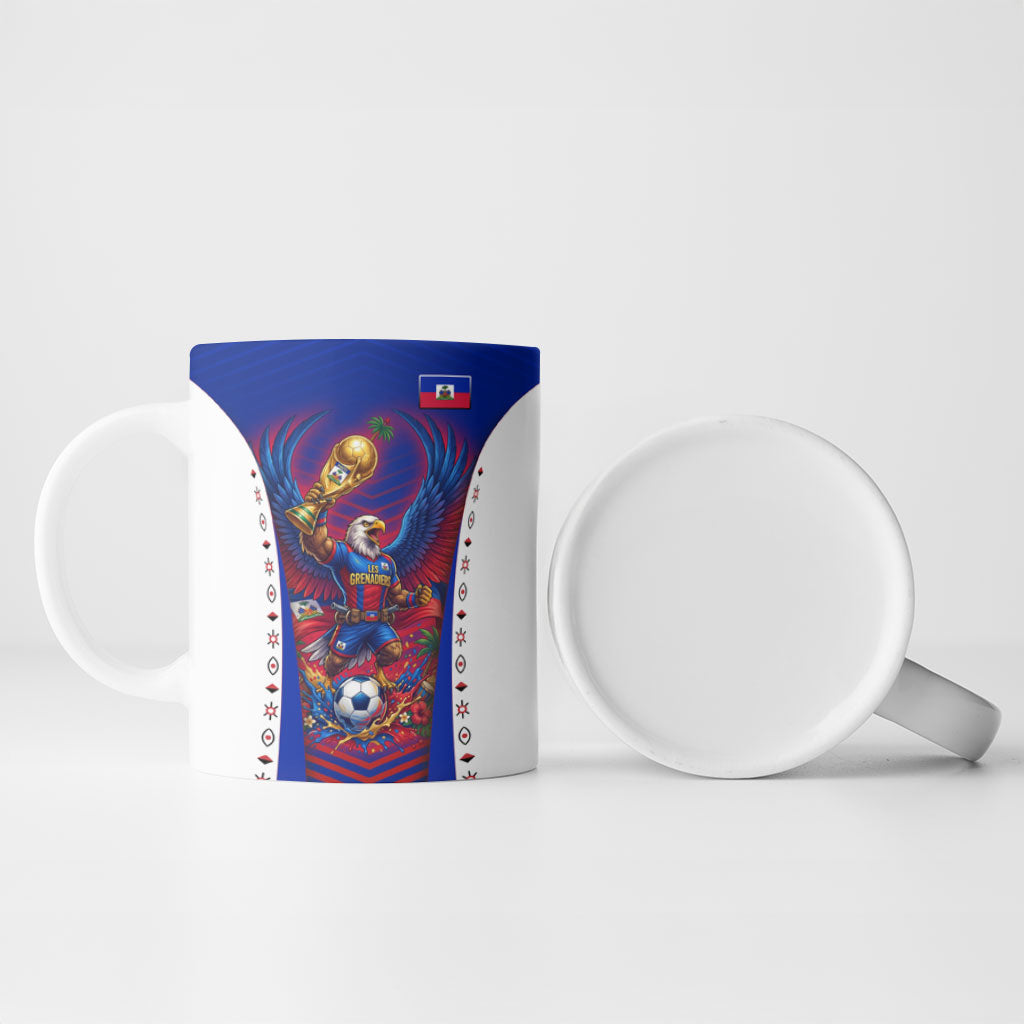 Personalized Haiti Football Eagle Champions Ceramic Mug Les Grenadiers Soccer Trophy 2026 Heritage Flag